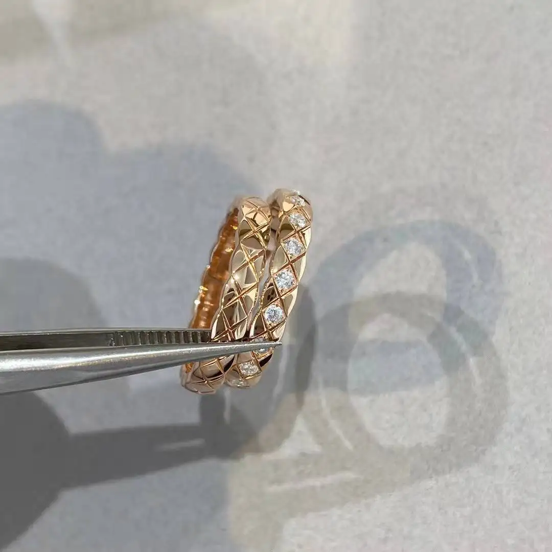 Модное роскошное Кольцо премиум-класса с бриллиантами и сеткой кольцо узором X Wave