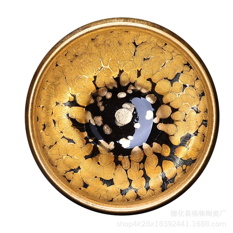 

Jianzhan tea cup gold oil drop gold cup pure handmade master cup tea bowl Kung Fu tea set tea cup tea cup tea cup tea cup