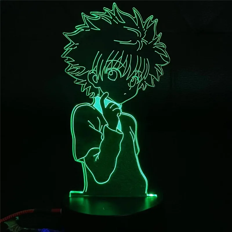 3D ночной Светильник Hunter X Аниме лампа цветной для малыша Украшения в спальню