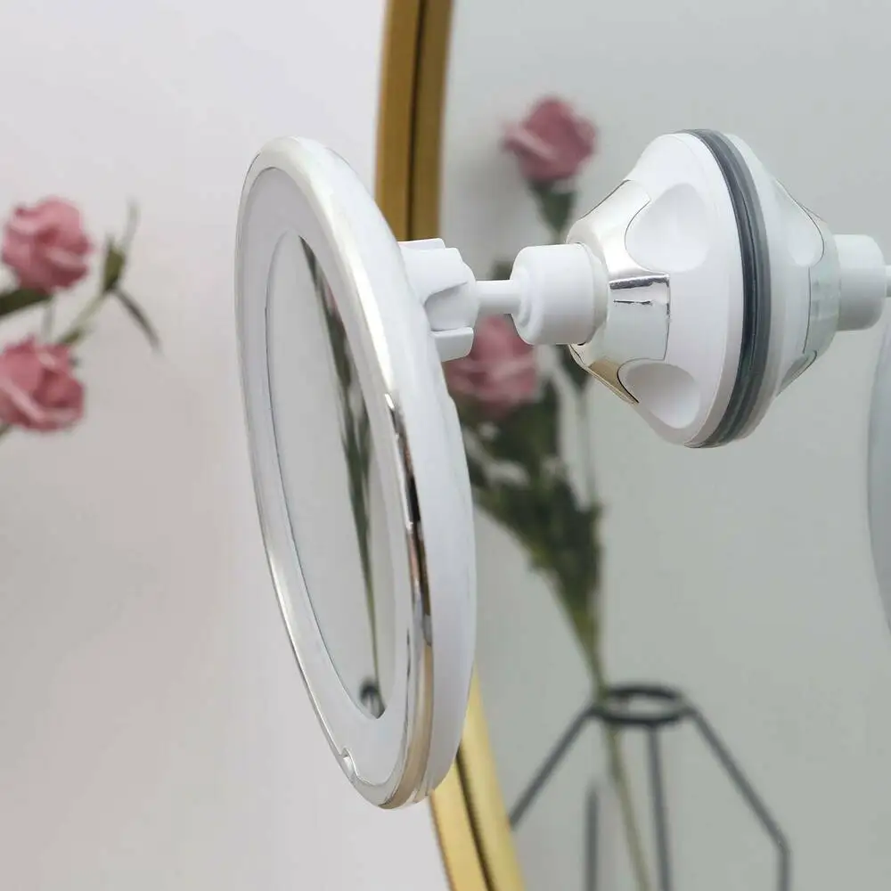 Зеркало для макияжа с 10 светодиодсветодиодный присосками зеркало бритья |