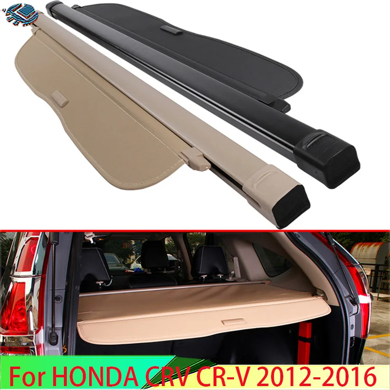 Cubierta de carga trasera de aluminio y lona para HONDA CRV CR-V, protector de seguridad para maletero, accesorios de sombra, 2012-2016