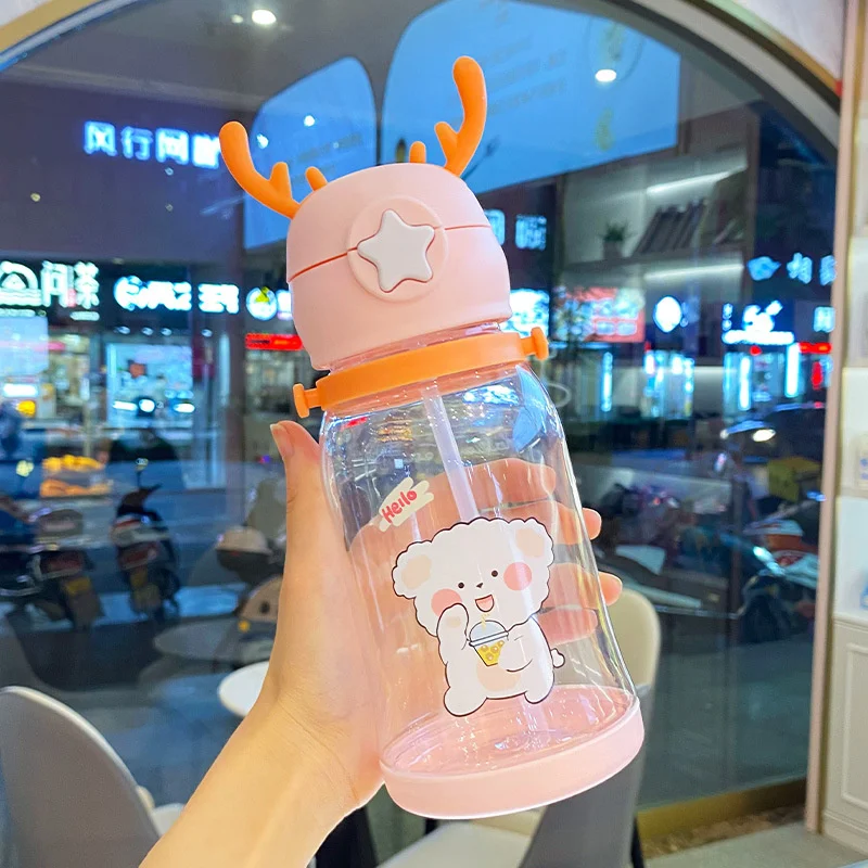 Новая летняя красная мультяшная чашка для воды детская большая емкость