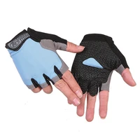one pair cycling half finger gloves anti slip outdoor sport sun protection cycling gloves mesh fabric sport bicycle accessories