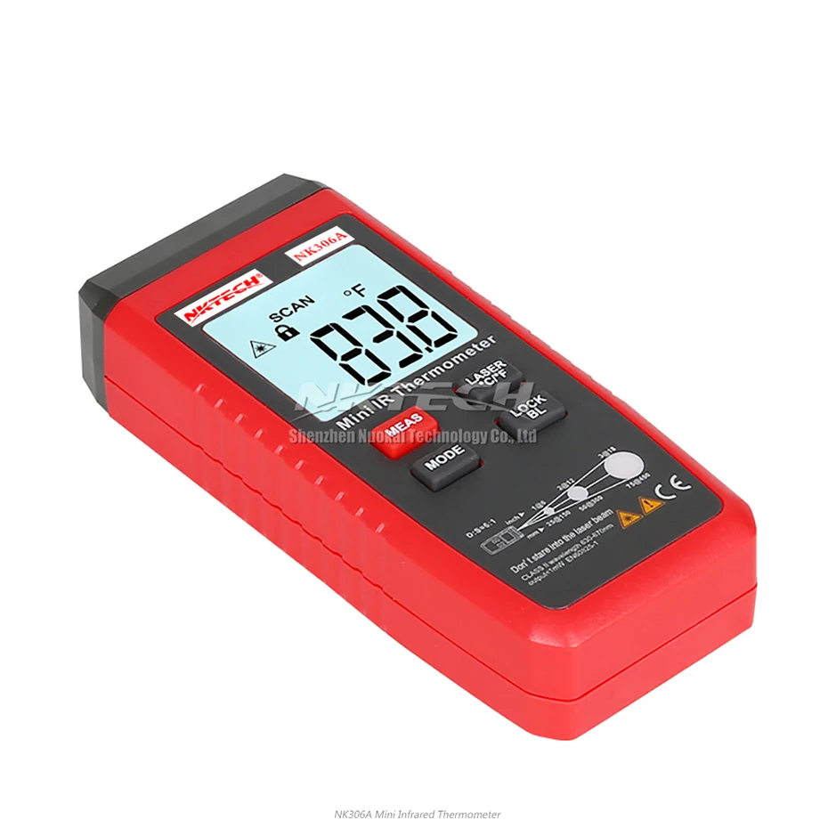 Цифровой инфракрасный термометр NKTECH NK306A Мини ЖК тестер 35 ~ 300/ 31 572F ИК измеритель