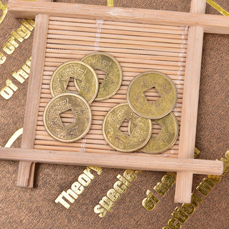 Традиционные китайские монеты по фэн шуй 20 мм латунные ювелирные изделия на