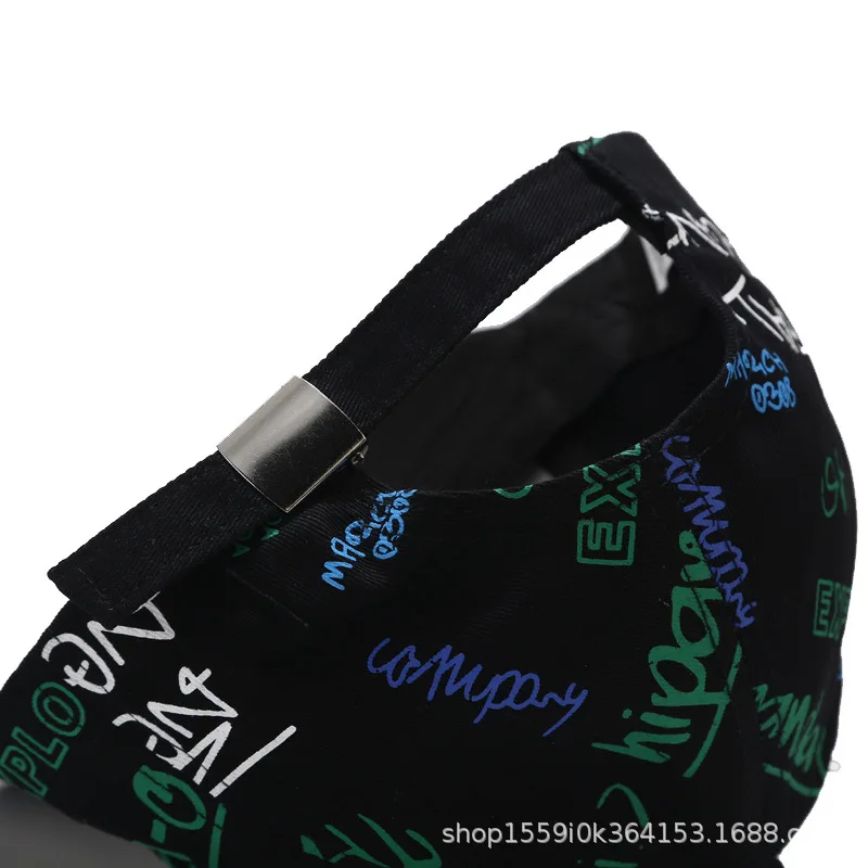 

2021 New Fashion Sunscreen Cartoon Sun hat Full of printed trend colored graffiti baseball cap sombreros de sol trucker hat