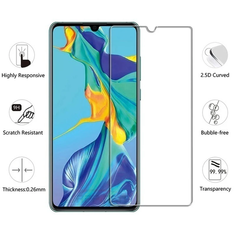 2 шт. твердое закаленное стекло 9H для Huawei P40 P30 P20 Pro P10 Защита экрана Honor 30 20 10
