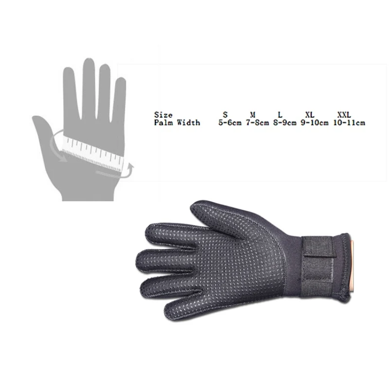 3mm Neoprene Diving Gloves Spearfishing Underwater Fishing Anti-slip Gloves Adjustable Hunting Swimming Keep Warm Gloves Diving