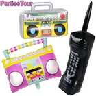 Тематический бум-бокс 80s, надувной Бумбокс из фольги в форме Бумбокс и аксессуары для вечеринок в стиле хип-хоп