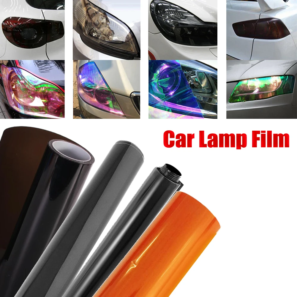 

Gloss Dark Black Smoke Light Black Headlight Chameleon Color Changing Tail Fog Lamp Tint Protector Film Vinyl Trim Accessories