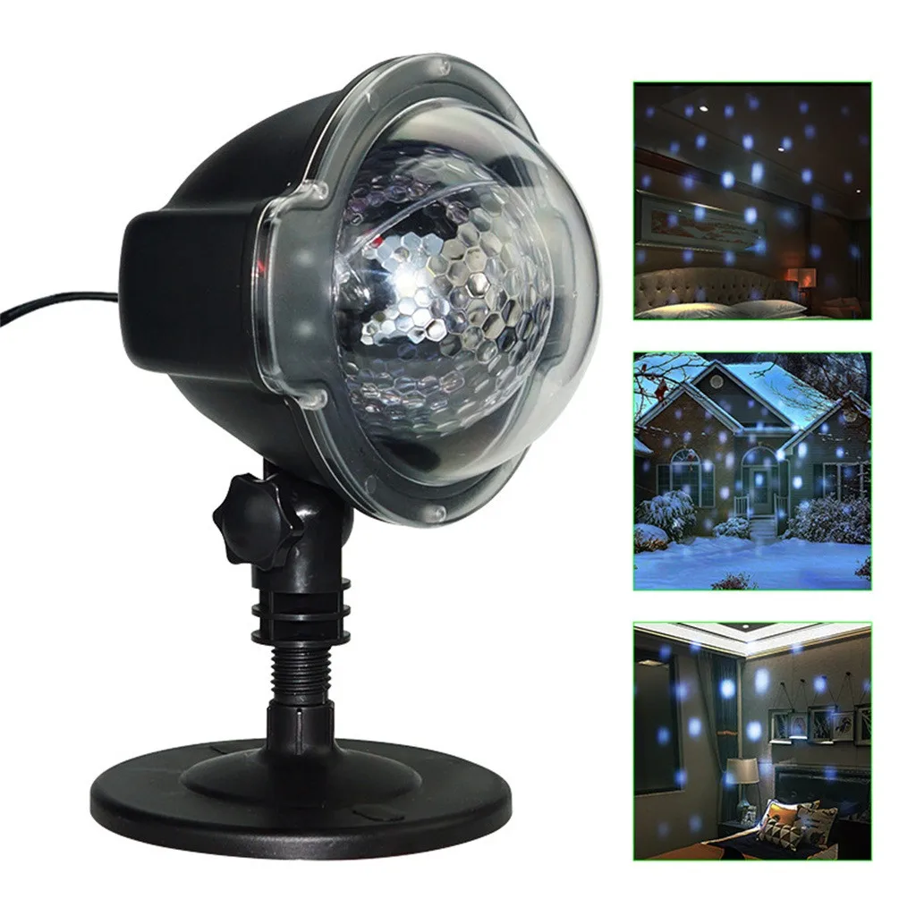 Waterproof Snow Flurries Landscape Spotlight White Snowflakes with Wireless Remo Snowing Light Star Light