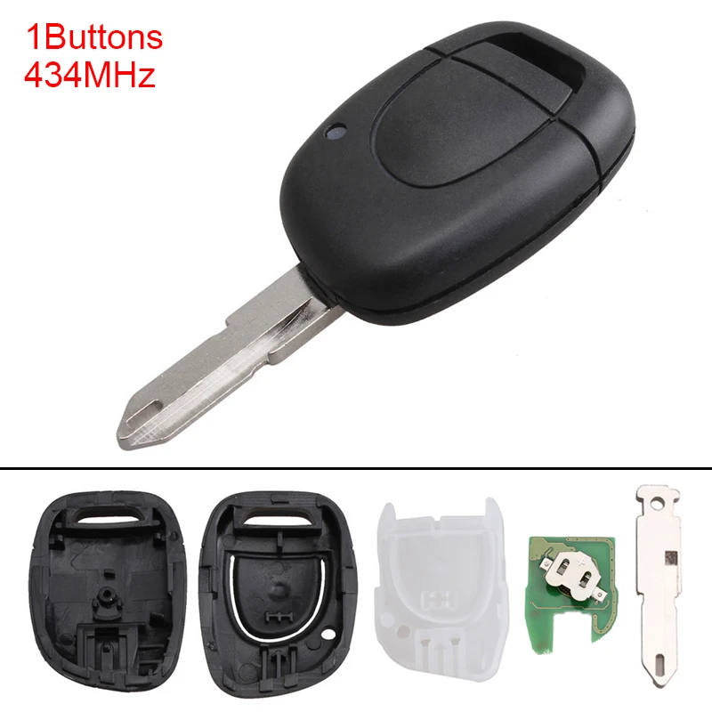 433MHz 1 Button Portable Keyless Uncut Flip Remote Key Fob NE72 Blade PCF7946 Chip for Renault Master Kangoo Clio Twingo | Автомобили и