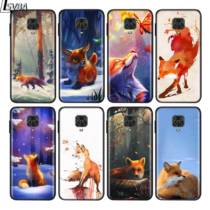 

Cute cartoon animal fox For Xiaomi Redmi Note 9 9S 9T 8T 8 7 6 5 Prime Pro Max Prime 5A 4X 4 Soft Silicone Phone Case
