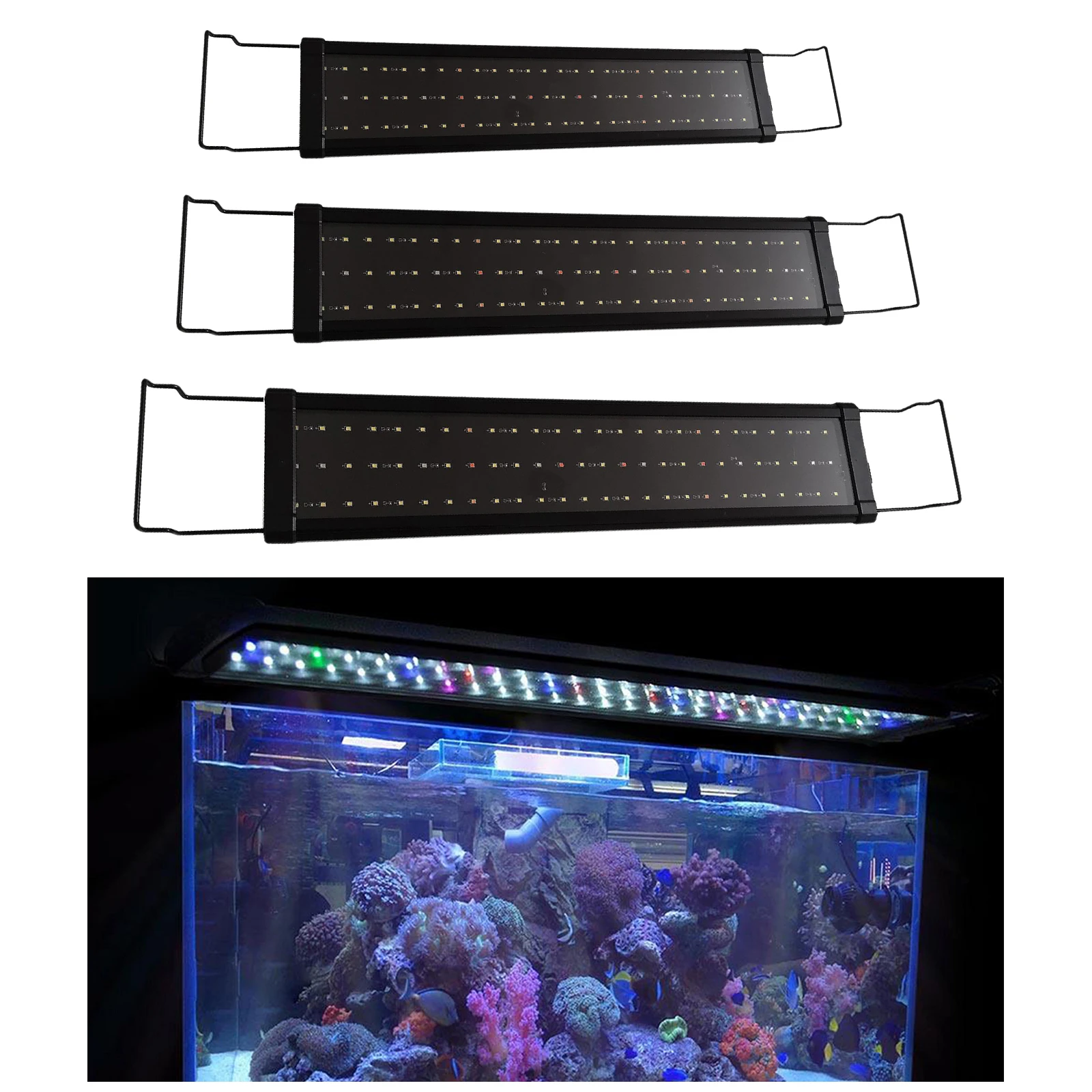 

LED Aquarium Light Full Fishes Tank Lighting Lamp White Blue Red Green LEDs, EU Type