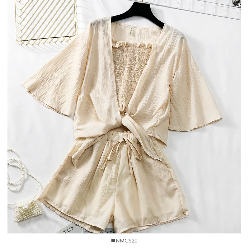 Женский костюм-тройка Heliar элегантный костюм свободного покроя из блузки и шорт