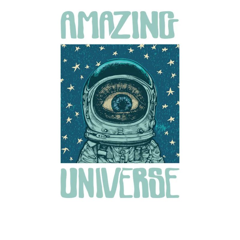 

Astronaut Iron on Transfers for Clothes Patch Thermo Heat Ironing Applique Transfer Stripe For Kids Space Planet Vinyl Stickers