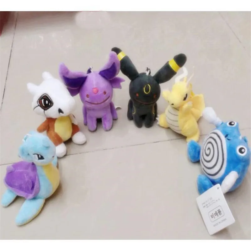 

Pokemon Hot Sell Pikachu Plush Toys Doll Pet Elf Pokemon Kabi Miaowa Seed Pendant Psyduck Little Fire Dragon Doll Toys