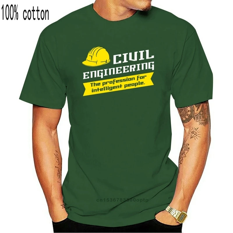 Мужская футболка с надписью Гражданское Инженерное производство для