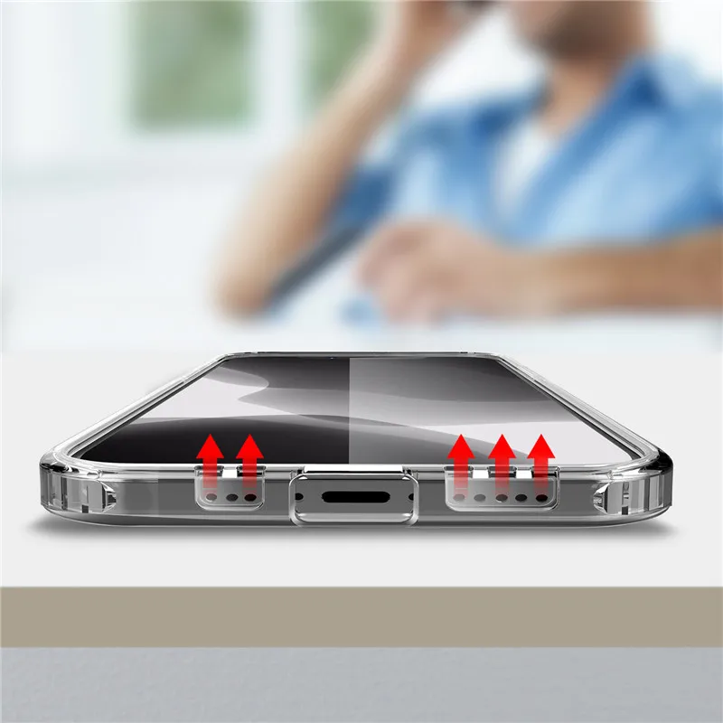 Цветной прозрачный чехол для телефона с кнопкой качественный материал iPhone 12 mini 11