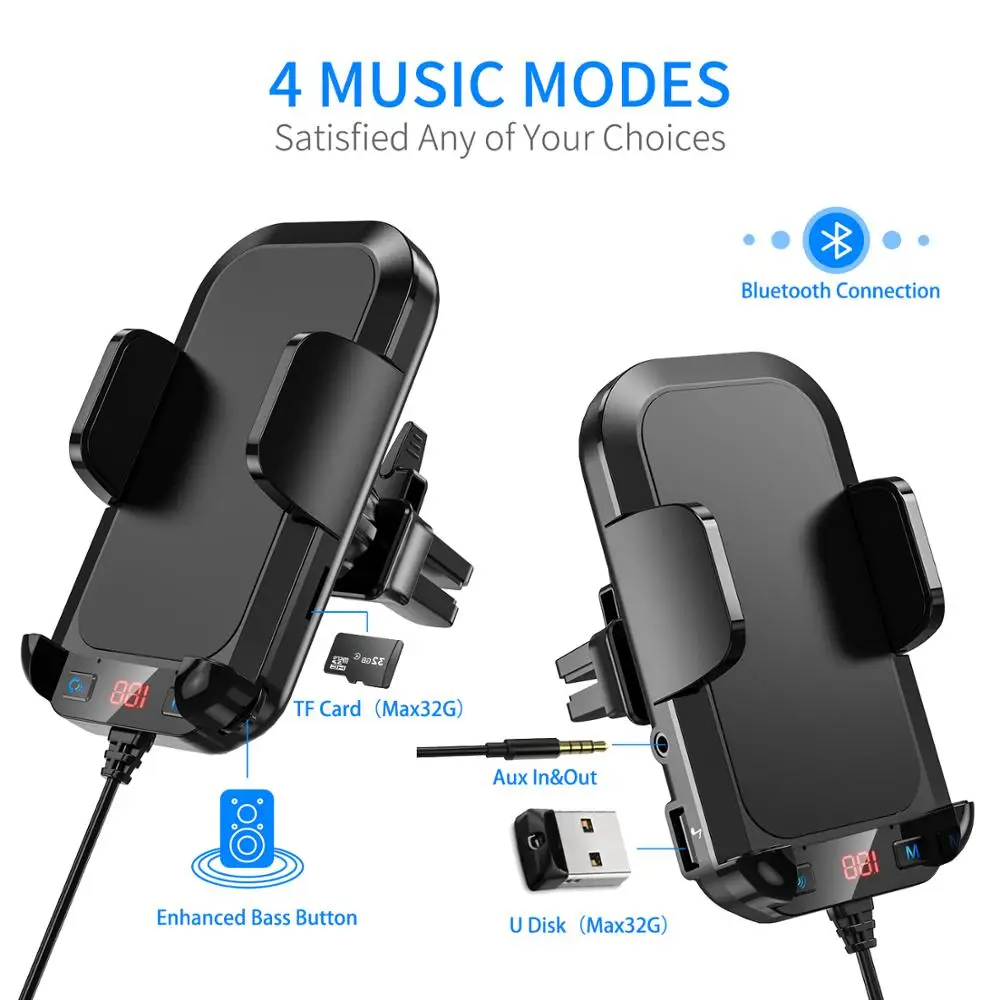 CDEN Автомобильный mp3 плеер приемник Bluetooth FM передатчик зарядное устройство для