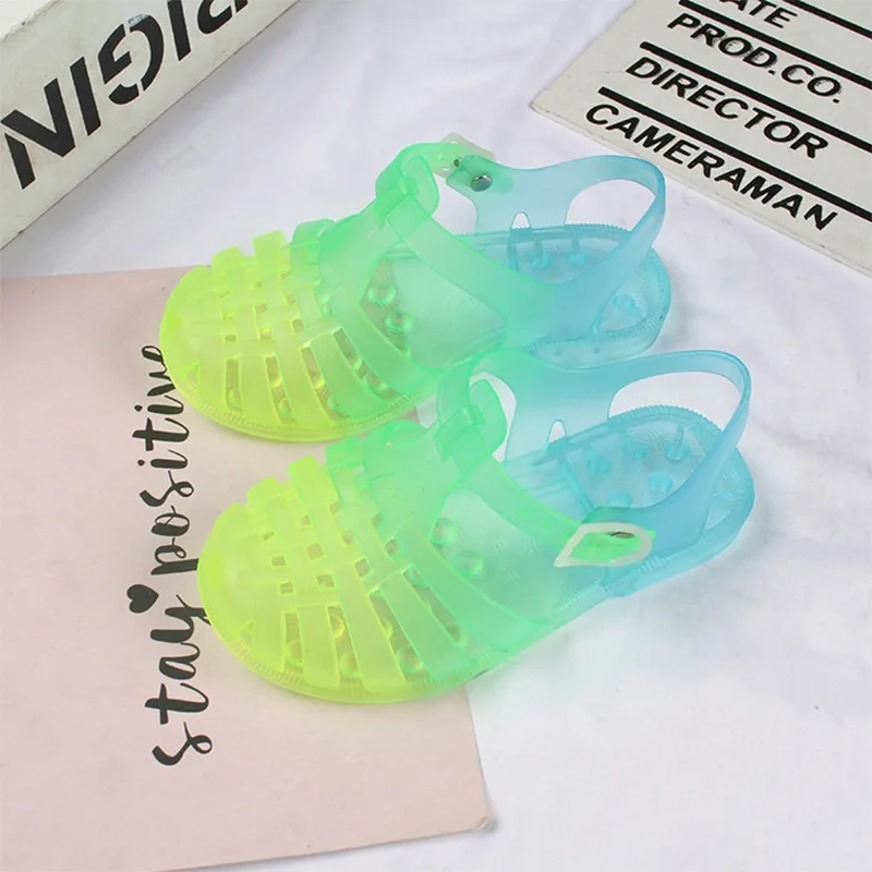 

Children's Shoes Kids Summer Crystal Gladiator Sandals Pvc Soft Baby Boy Beach Sandals Girls Casual Shoes Flat Heel New Jelly