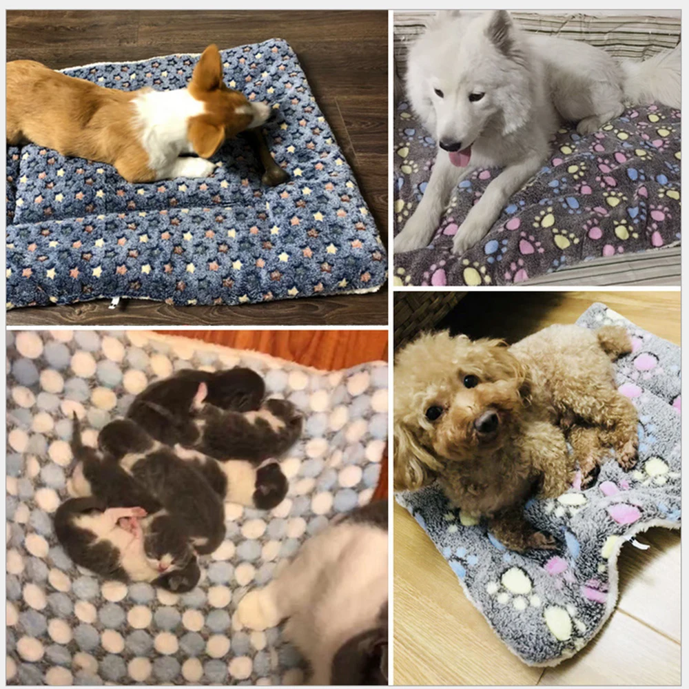 

Washable Thickened Pet Mat Soft Fleece Pad Puppy Dog Cat Sofa Cushion Warm Rug Blanket
