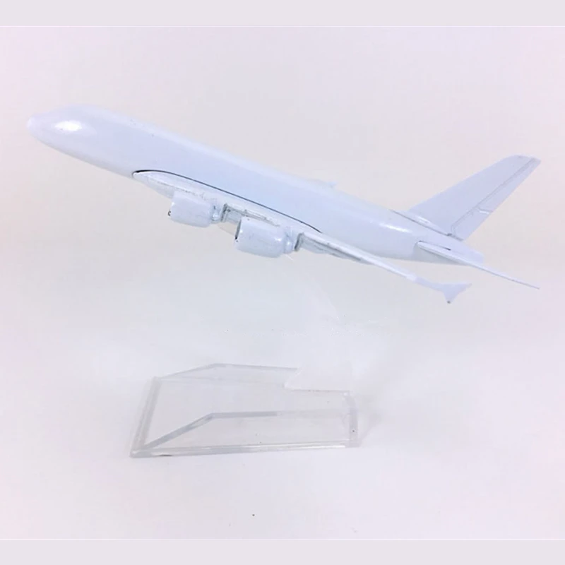 1:400 масштаб самолетов 14 см Airbus A380 модель самолета металлический белый корпус без