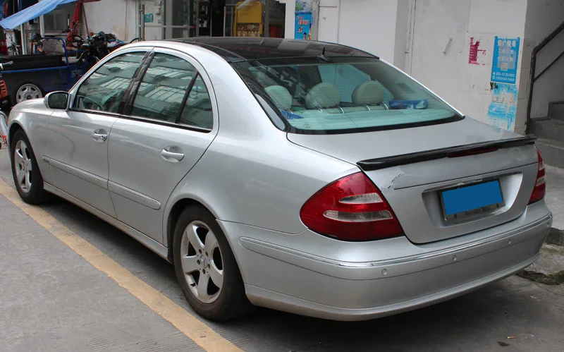 Mercedes W211 карбоновое волокно заднее крыло спойлер багажник загрузки спойлер для benz E класс 2003-2009 W211 E320