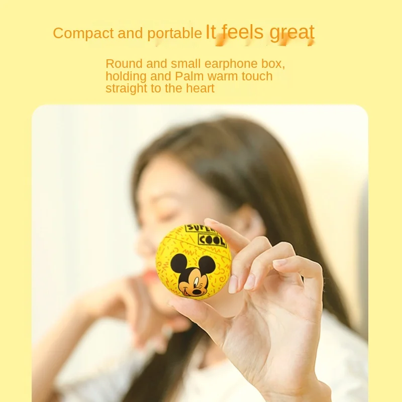 Оригинальная Беспроводная Bluetooth-гарнитура Disney TWS наушники-вкладыши с Микки