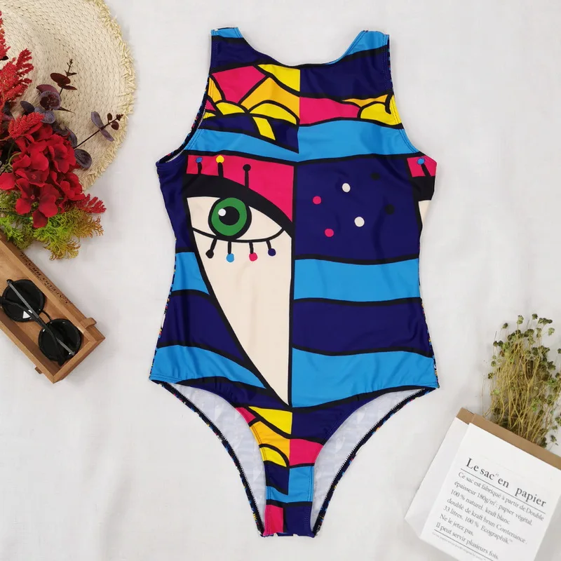 

One Piece Swimsuit 2021 New Swimwear Women Monokini Anime Bathing Suit Push Up Swimsuit Beach Wear Swimming Suit For Women