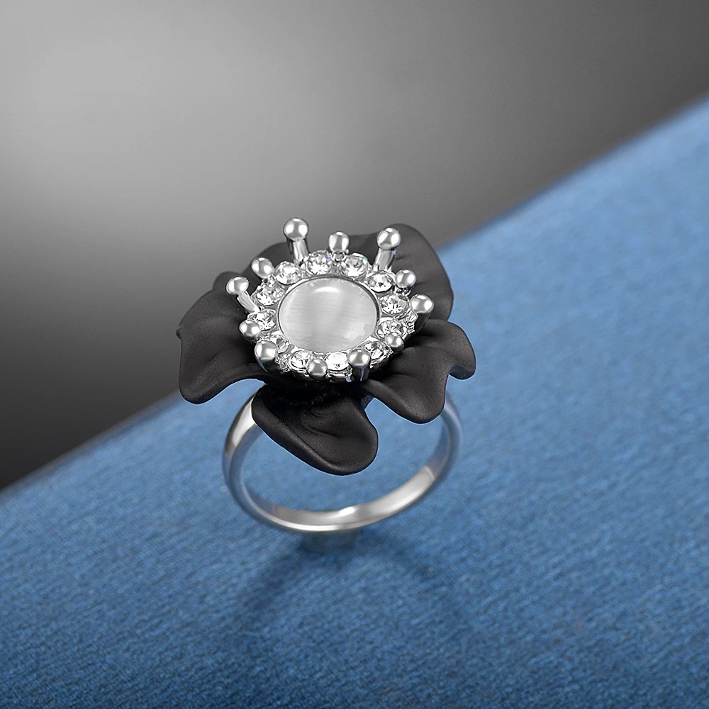 Высококачественные элегантные модные кольца ручной работы с опалом и матовым