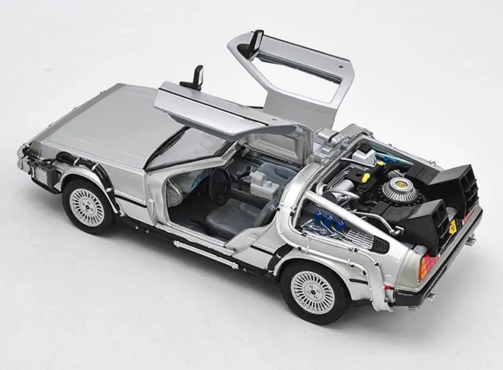Welly 1/24 1:24 Back To The Future I DMC-12 Time Machine Car Diecast Display Model Toy For Kids Boys Girls | Игрушки и хобби