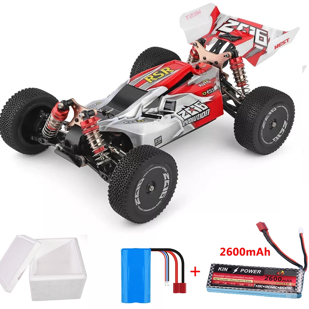 red 2600mAh 1B WLtoys 1/14 144001 RTR 2,4 GHz RC автомобиль масштаб Дрифт гоночный автомобиль 4WD Металлическое шасси гидравлический шок абтрезвый внедорожник игрушка - Цвет: red 2600mAh 1B