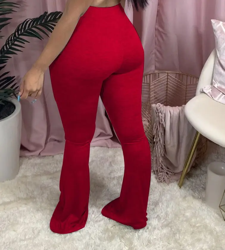 

fashionEuropean American Women's Independent St Hot Style New Sexy Casual Tight-fitting Big Flared Trousers Pants for Women