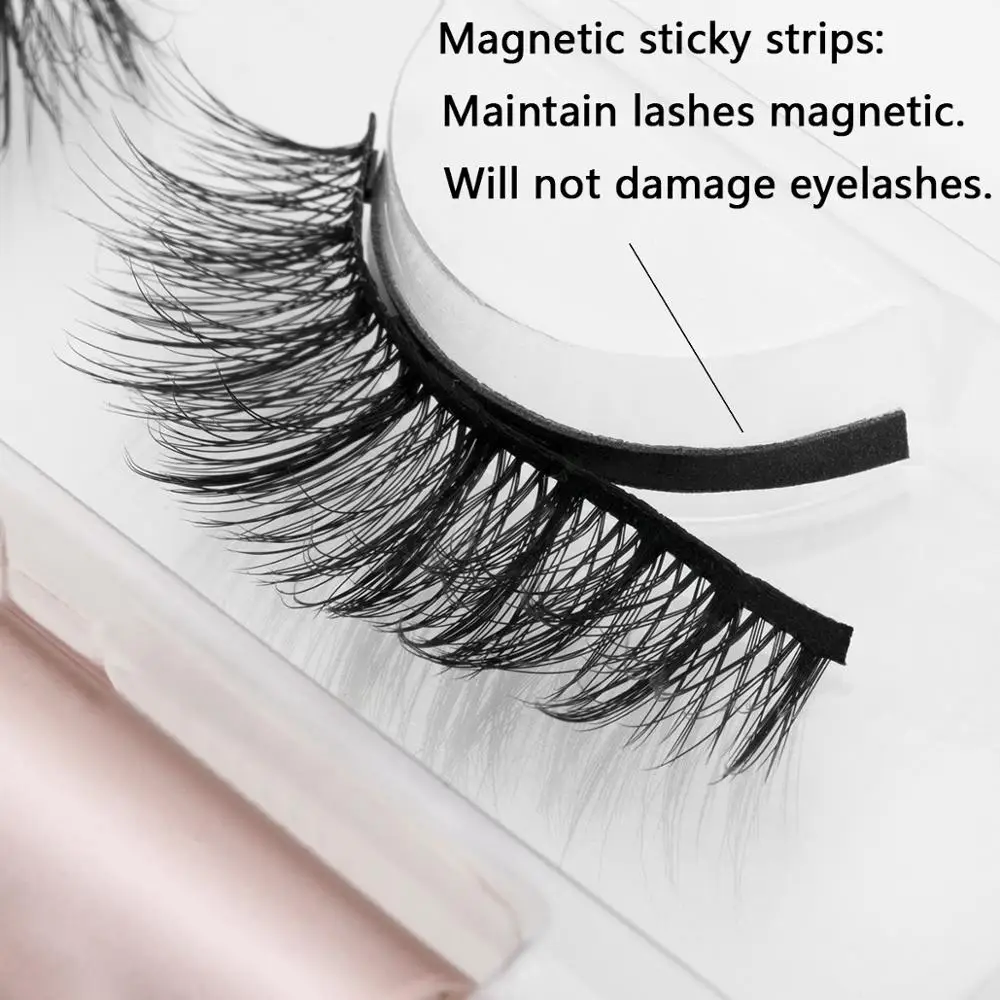 2 пары магнитных ресниц 3D норковые натуральные накладные ресницы Набор Магнитных