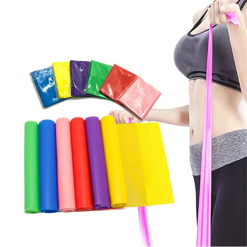 

5pcs Flat Resistance Band Elastic Exercise Equipment PT Yoga Stretch 448D