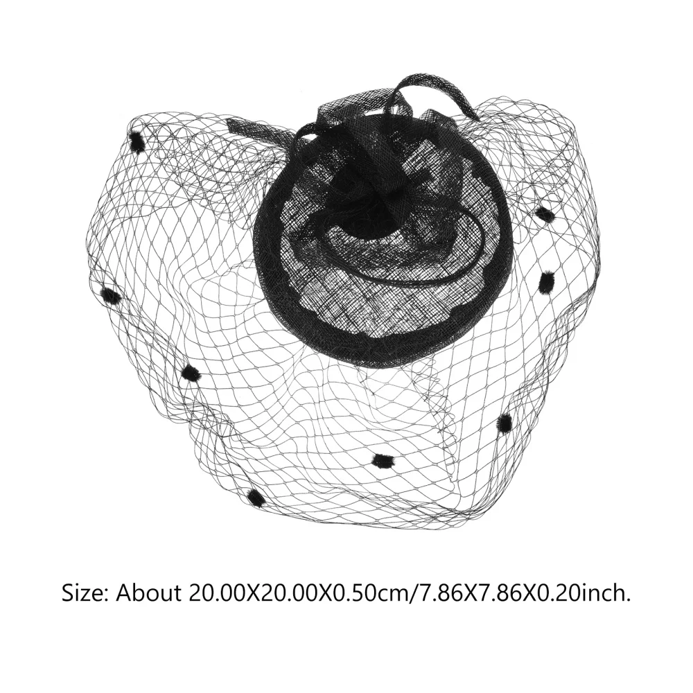 

1pc Bride Mini Hat Veil Hat Hair Decor Accessory Retro Gauze Hat