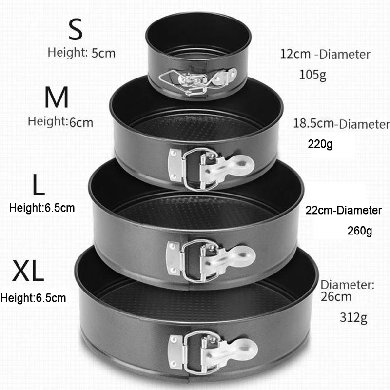 3pcs Springform Round Pans Cake Set Non-stick Baking Bake Tin Tray Bakeware Cakes Molds 6/8/10inch | Дом и сад