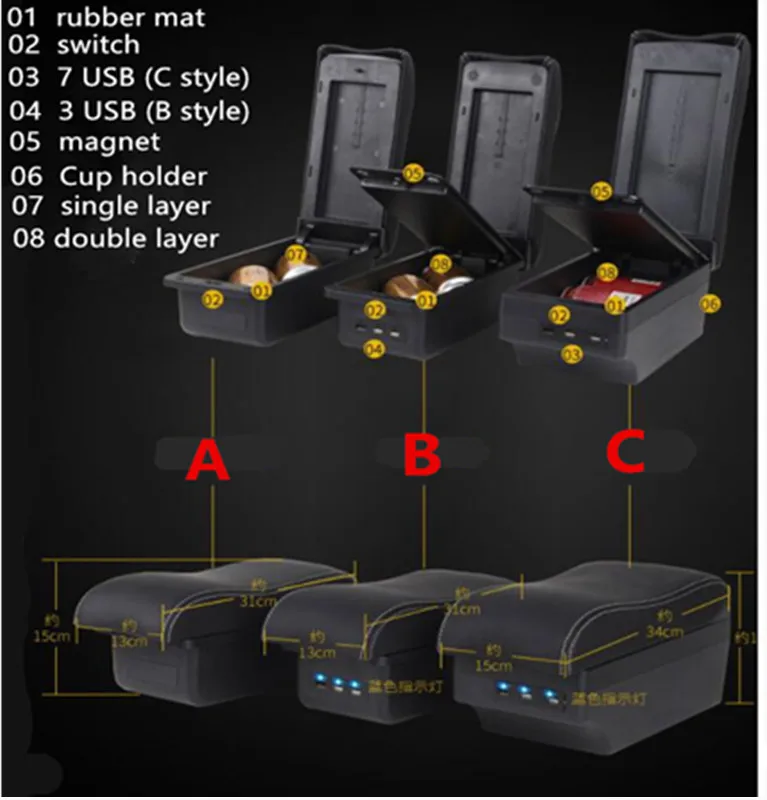 Автомобильный подлокотник для Renault Clio 4 Captur 3 III IV контейнер хранения аксессуары