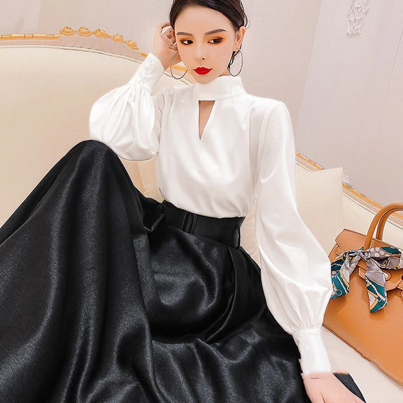 

ECRURANI Black Elegant Skirt For Women High Waist A Line Midi Pleated Sashes Solid Skirts Females Fashion Clothes 2021 New Style