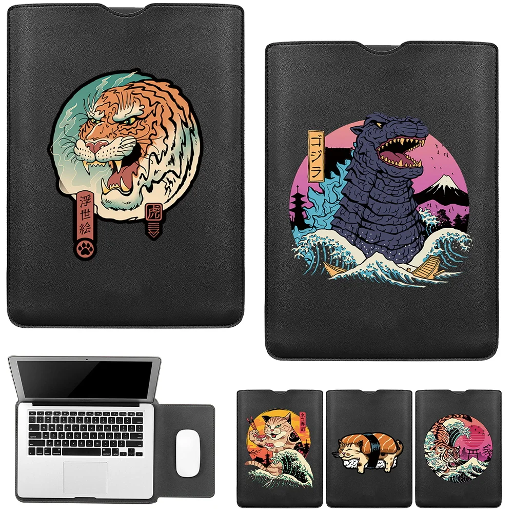 

Laptop Bag 11 12 13 14 15 Inch PU Leather Notebook Bag for Apple/Huawei/Microsoft Computer Fabric Sleeve Cover Accessories