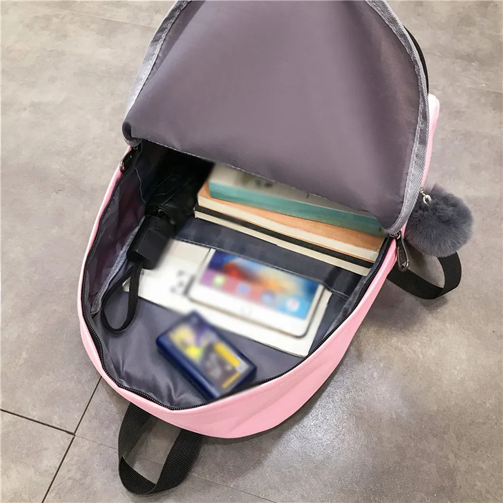 

Travel Backpack Women Laptop Mochila Feminina Fashion Student Canvas Bag Female Ribbon Shoulder Bag Casual Simple Backpack