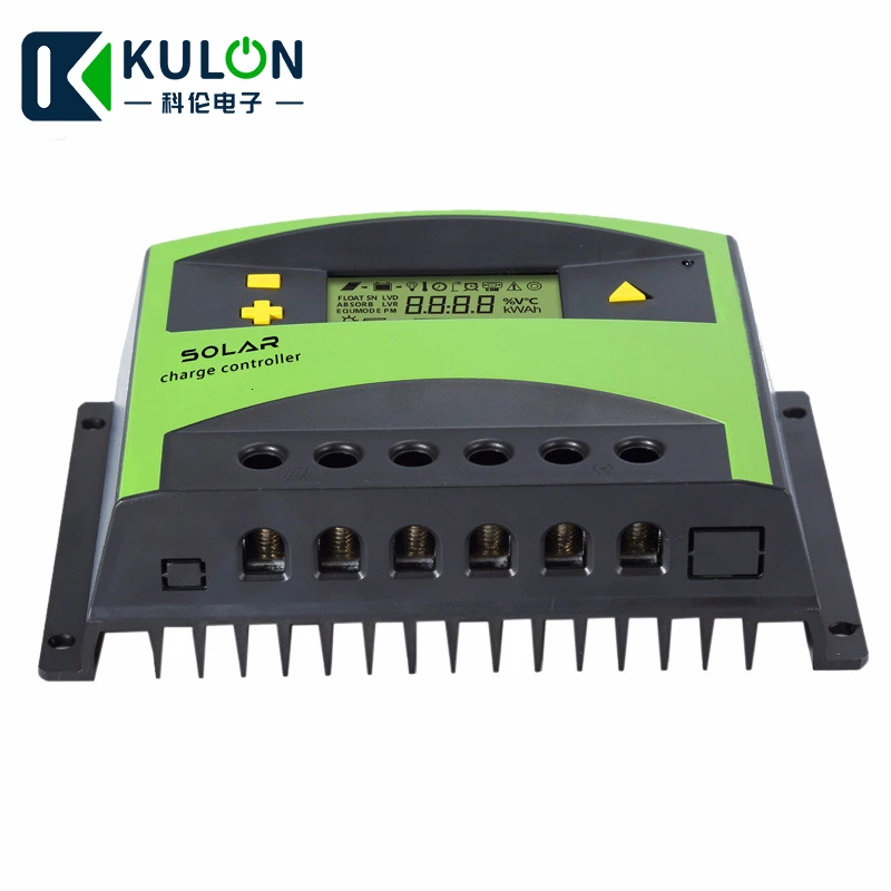 PWM контроллер солнечной энергии 20A 30A 40A 50A 60A 12v 24V 48V электрический ток Дисплей свет лампа с напряжением тока контроллер заряда