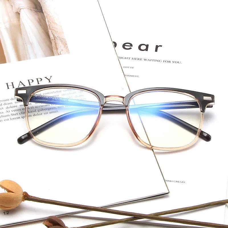 IBOODE 2019 Fashion Glasses frame computer glasses transparent eyeglasses versatile flat mirror Finished product |