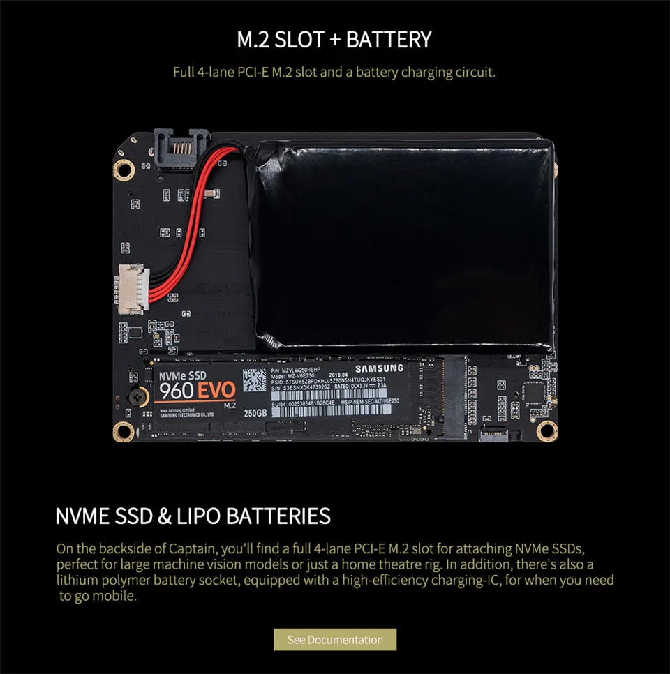 Smartfly Khadas Captain Carrier Board для Edge Rockchip RK3399 ARM SBC/одноплатный компьютер 4 Гб LPDDR4 поддержка Linux Ubuntu