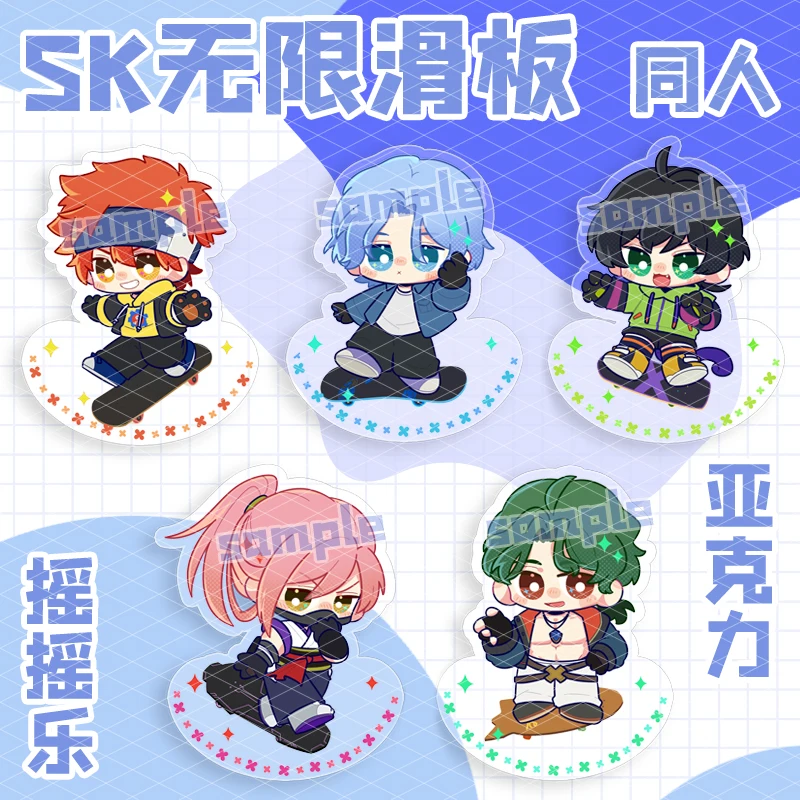 

Anime SK8 the Infinity LANKA MIYA Cherry Blossom Cute Acrylic Shake Fighter Stand Model Plate Cosplay SK EIGHT Desktop Decor Toy