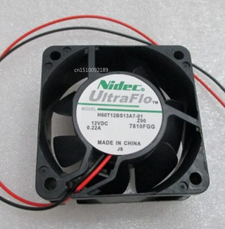 

Free shipping H60T12BS13A7-01 DC 12V 0.22A 60x60x25mm 2-Wire Server Cooler Fan