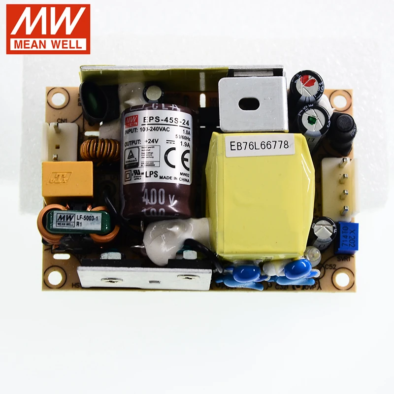 MEAN WELL EPS 45S 24 45 Вт В с открытой рамой импульсный источник питания 110 В/220 переменного