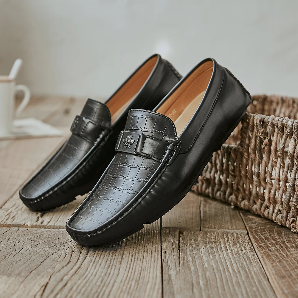 Лоферы для мужчин Осенняя модная дизайнерская мужская повседневная обувь без