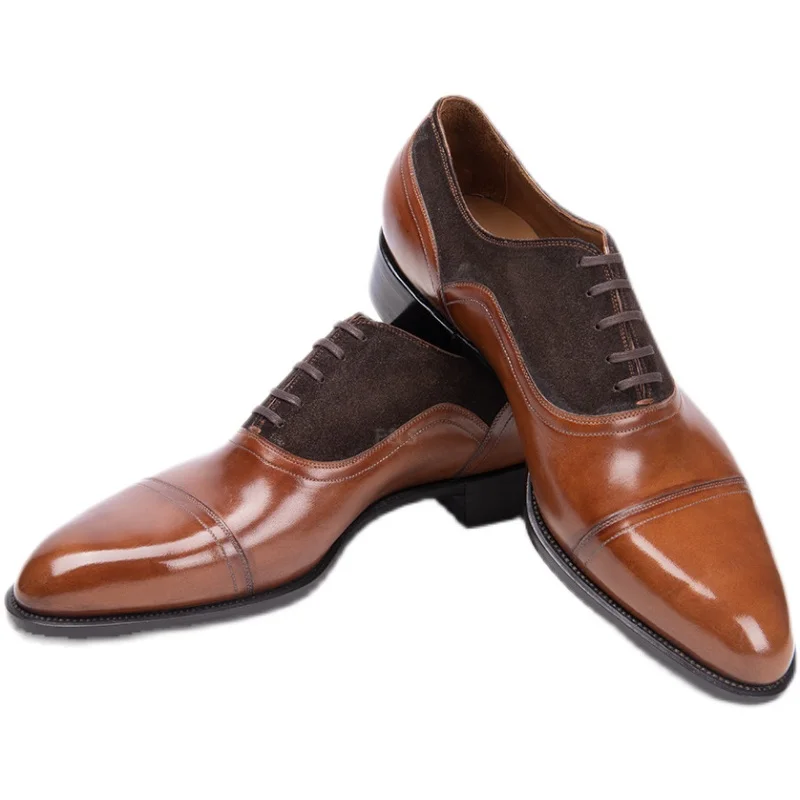 

Men's Handmade Leather Shoes Plus Size 38-48 Oxford Style Business Formal Shoes Men